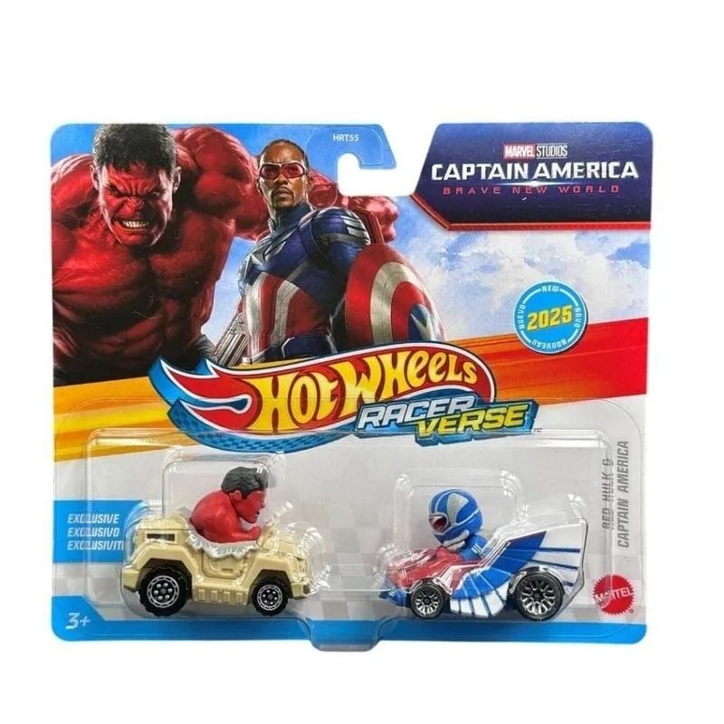 Hot Wheels RacerVerse İkili Arabalar Red Hulk & Captain America HXT35