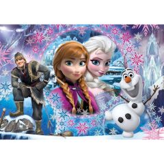 CLEMENTONİ DİSNEY FROZEN SUPER COLOR GLİTTER PUZZLE 104 PARÇA