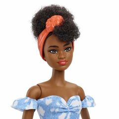 Barbie Fashionistas Büyüleyici Parti· Bebekleri Siyah Saçlı Kot Elbiseli HBV17
