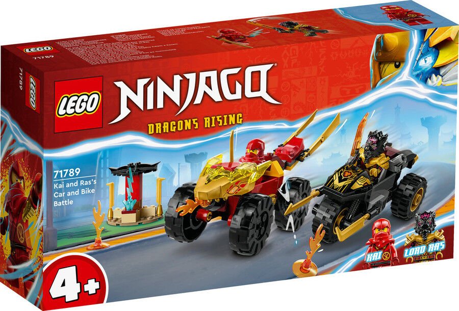 LEGO NINJAGO Kai ve Ras'ın Araba ve Motosiklet Savaşı 71789