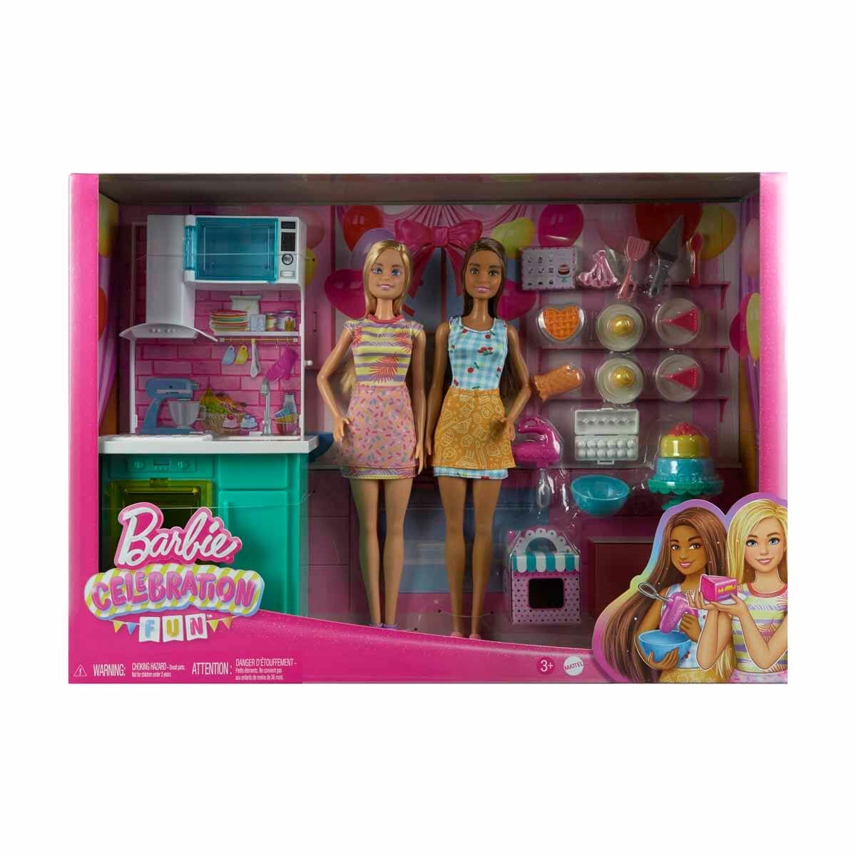BARBİE CELEBRATİON BROOKLYN VE MALİBU PASTA YAPIM OYUN SETİ HJY94