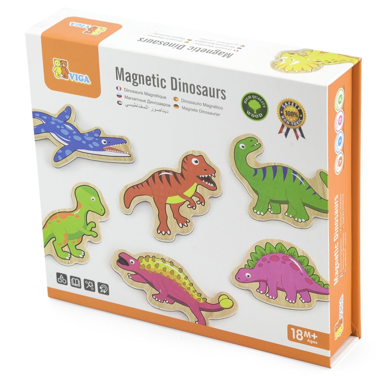 VİGA TOYS AHŞAP MAGNETİC DİNAZORLAR 20 PARÇA