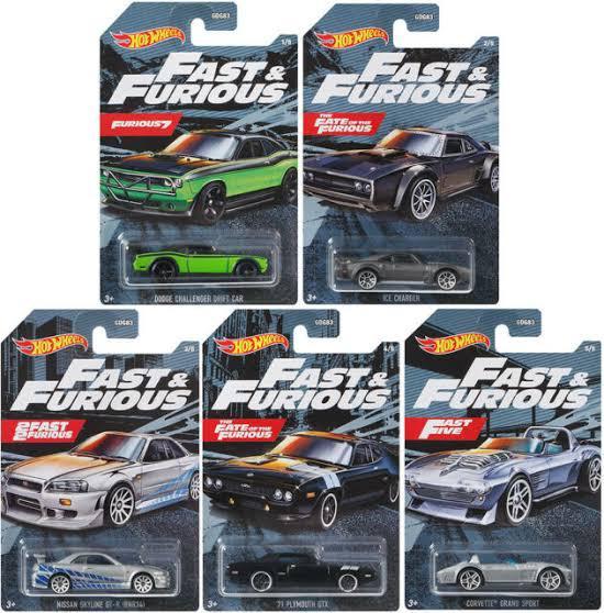 Hot Wheels Fast & Furious Arabalar GYN28 5'li Set