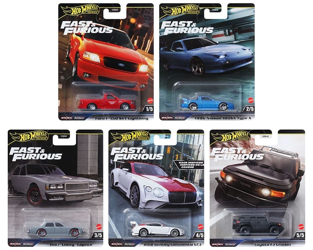 Hot Wheels 1:64 Hızlı ve Öfkeli Premium HNW46  5'Li Set