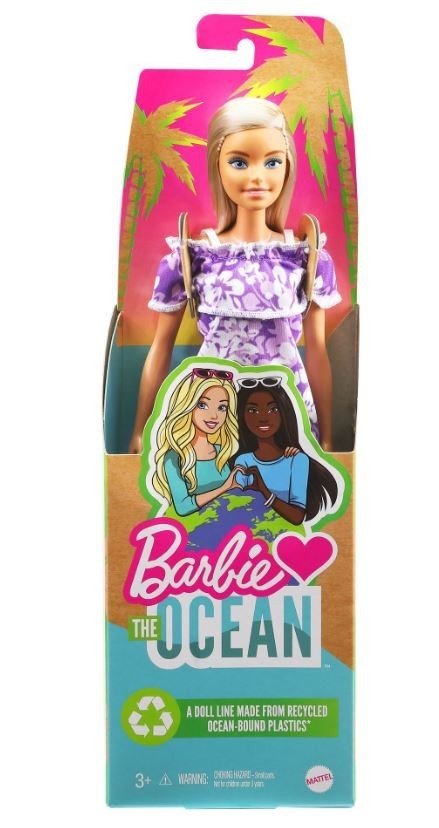 Barbie Okyanusu Seviyor Temalı Bebekler - Mor Elbiseli GRB36