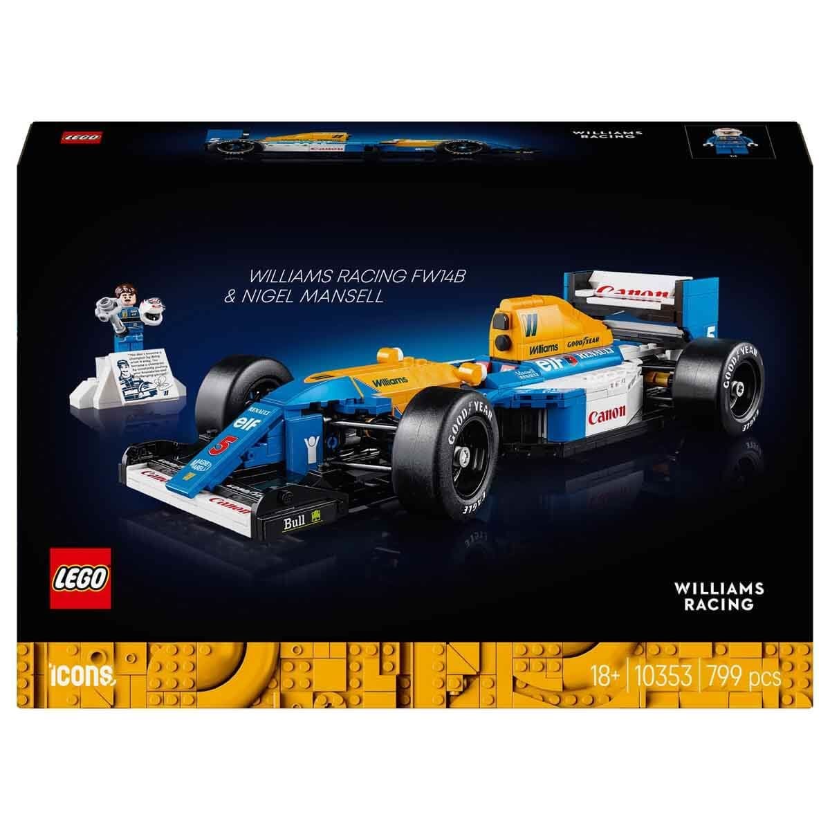 LEGO icons Williams Racing FW14B ve Nigel Mansell 10353