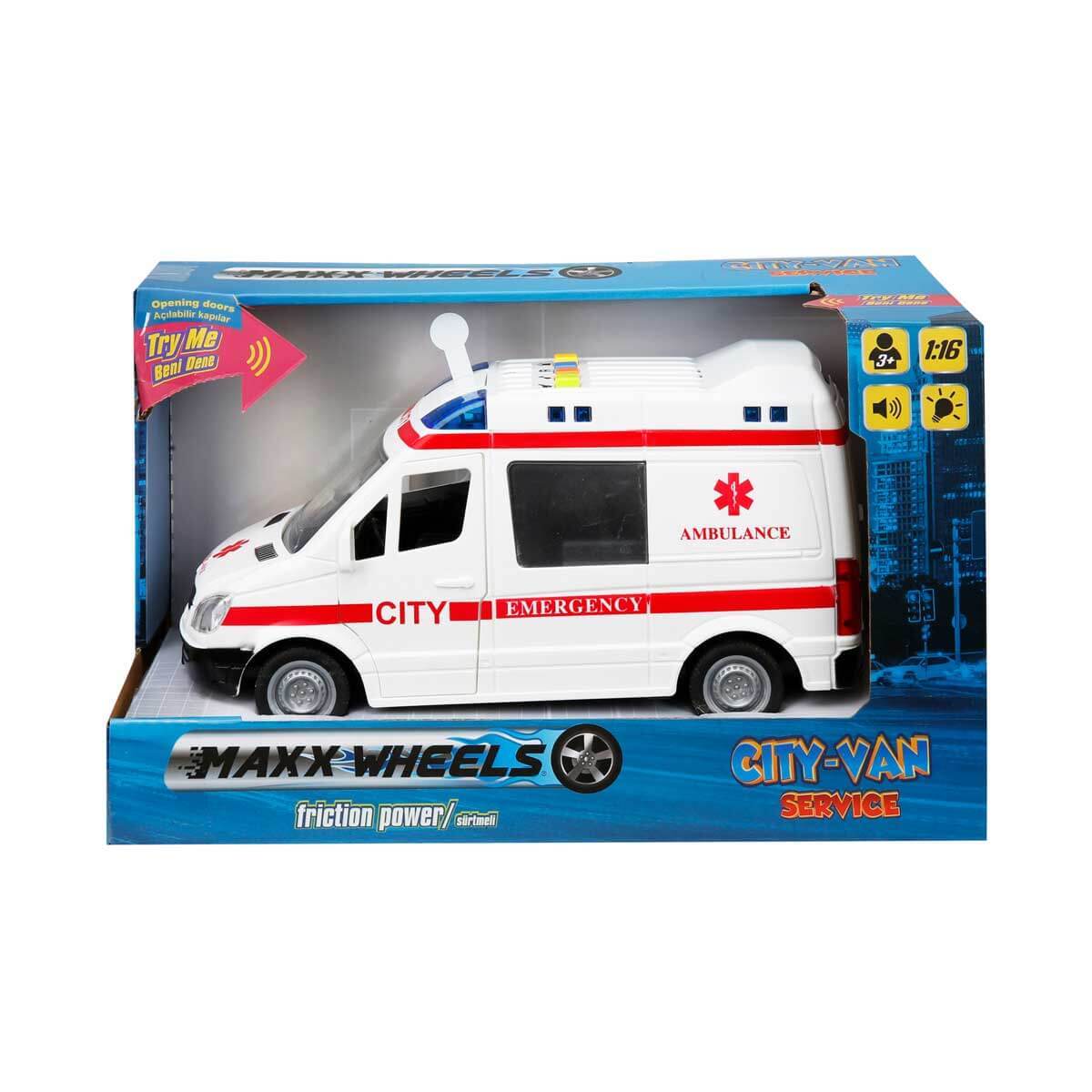 Maxx Wheels 1:16 Sesli ve Işıklı Şehir Kurtarma Araçları