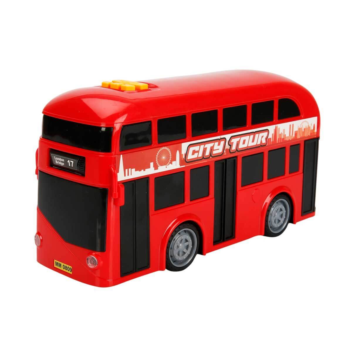 Teamsterz Sesli ve Işıklı Çift Katlı Otobüs 27 cm.