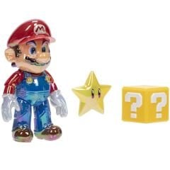 Nintendo Süper Mario Figürü Mario ve Star Koleksiyoncu Kutusunda 10 cm. 13259