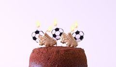 Balonevi FUTBOL TOPU ŞEKİLLİ MUM 5'Lİ