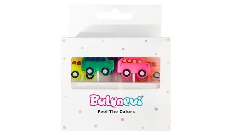 Balonevi ARABA ŞEKİLLİ MUM 5'Lİ