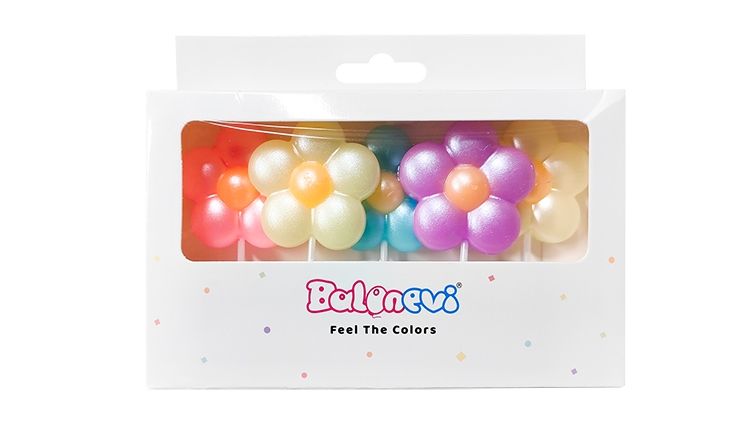 Balonevi PAPATYA ŞEKİLLİ MAKARON MUM 5'Lİ