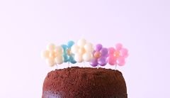 Balonevi PAPATYA ŞEKİLLİ MAKARON MUM 5'Lİ