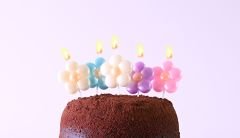 Balonevi PAPATYA ŞEKİLLİ MAKARON MUM 5'Lİ