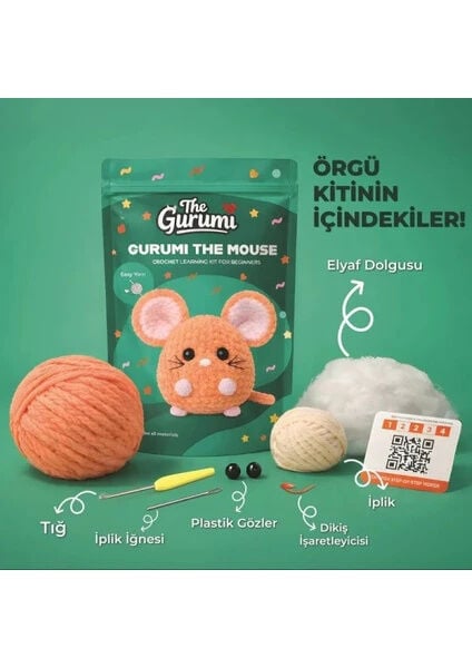 THE GURUMİ FARE ÖRGÜ ÖĞRENME KİTİ TG008