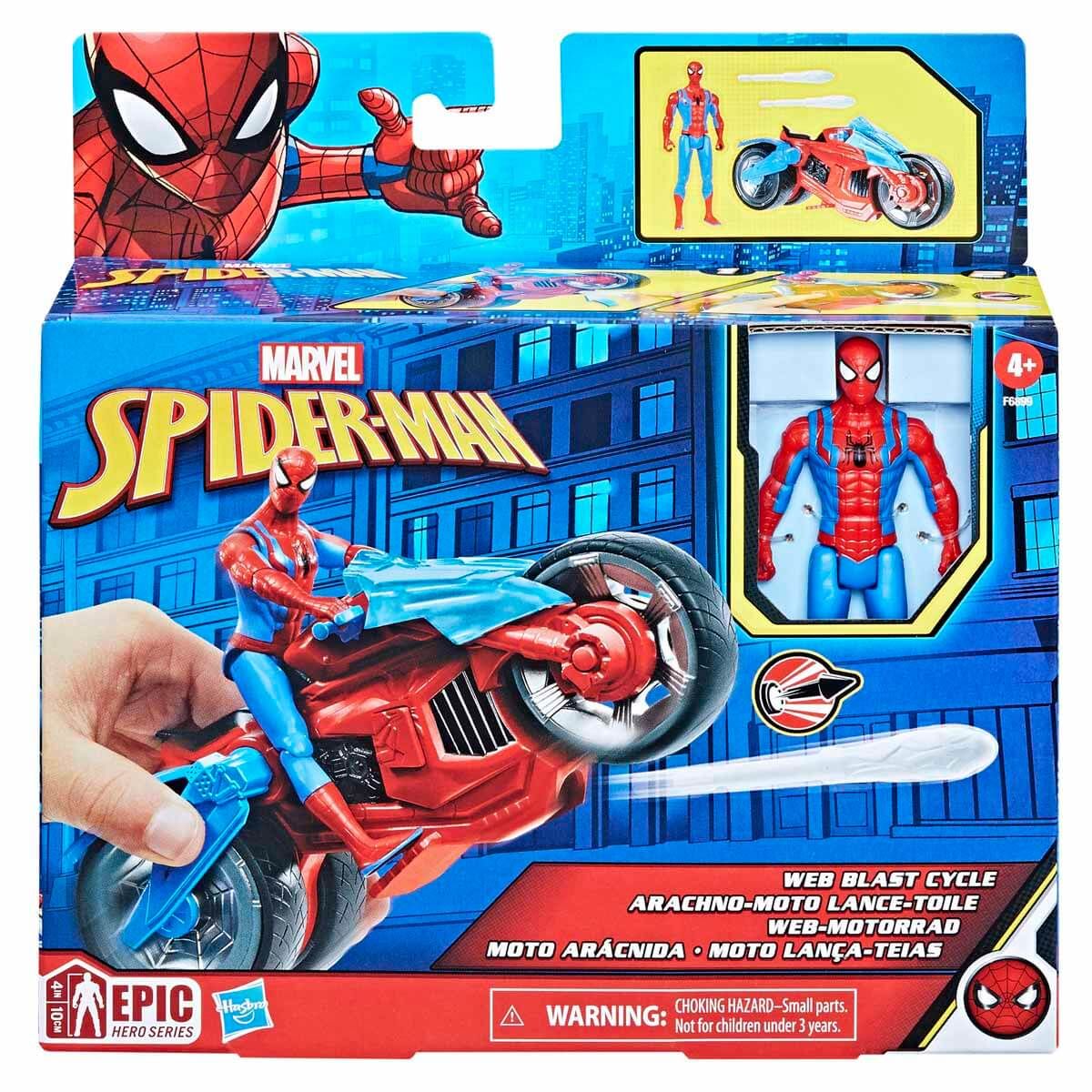 Spiderman Web Blast Cycle Figür ve Araç Seti F6899