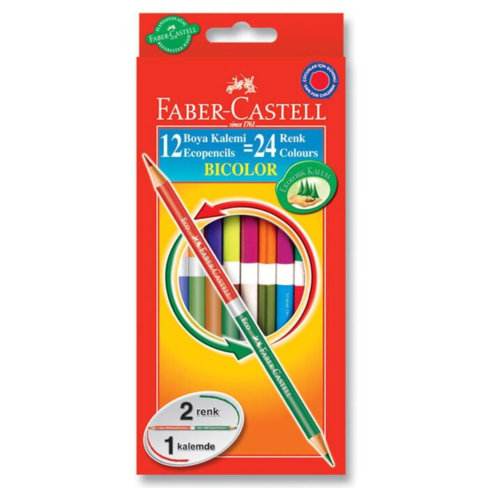 FABER BOYA KALEMİ 24 RENK BİCOLOR