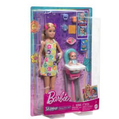 BARBIE BEBEK BAKICISI BEBEĞİ VE AKSESUARLARI OYUN SETLERİ FHY97