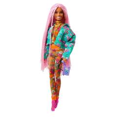 BARBİE EKXTRA PEMBE ÖRGÜ SAÇLI BEBEK GXF09