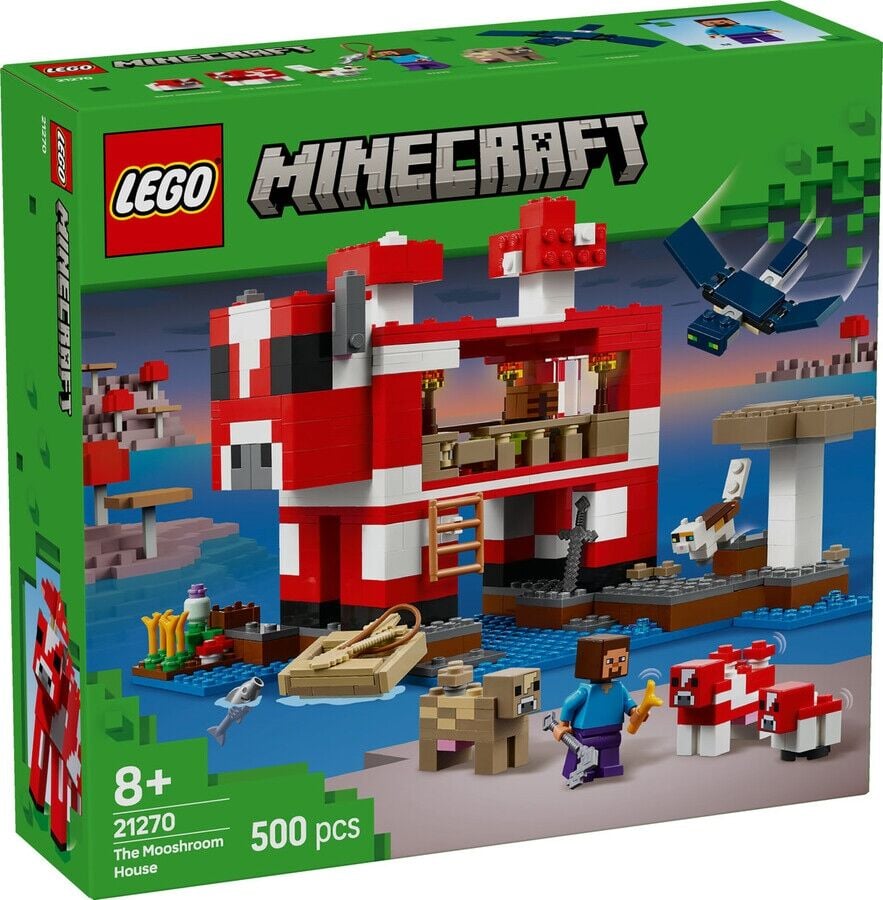 LEGO Minecraft Mooshroom Evi Çocuklar için Ada Oyuncağı 21270