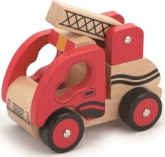 VİGA TOYS AHŞAP İTFAİYE ARABASI
