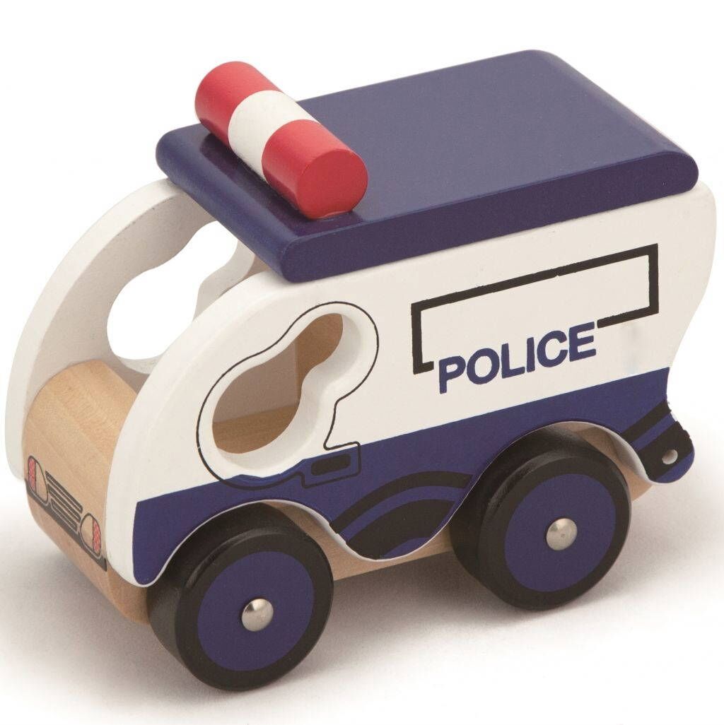 VİGA TOYS AHŞAP POLİS ARABASI