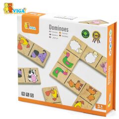 VİGA TOYS AHŞAP DOMİNO HAYVANLAR