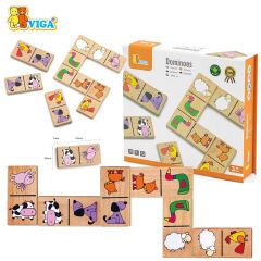 VİGA TOYS AHŞAP DOMİNO HAYVANLAR