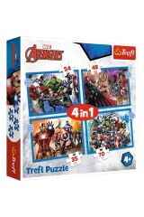 Trefl Puzzle 4'ü 1 Arada Avengers