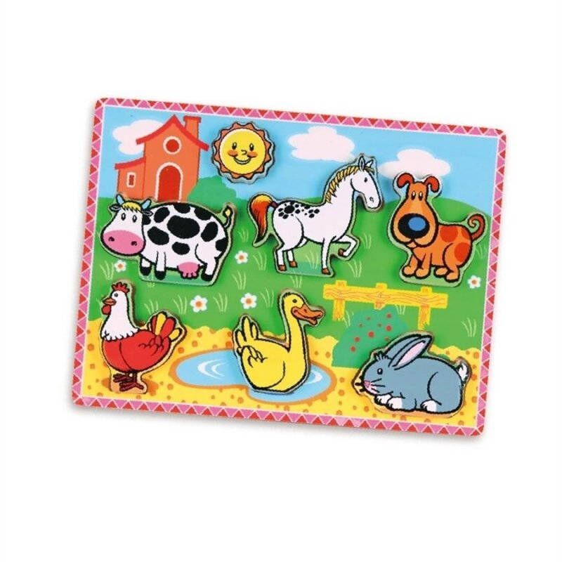 VİGA TOYS AHŞAP 2D ÇİFTLİK HAYVANLARI PUZZLE