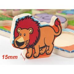 VİGA TOYS AHŞAP 2D VAHŞİ HAYVANLAR PUZZLE