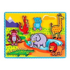 VİGA TOYS AHŞAP 2D VAHŞİ HAYVANLAR PUZZLE