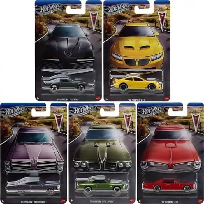 HOT WHEELS Silver Pontiac Series GRT01 5'li Set