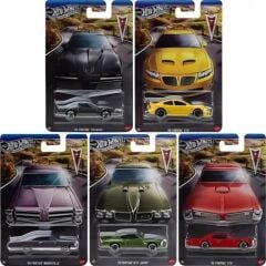 HOT WHEELS Silver Pontiac Series GRT01 5'li Set
