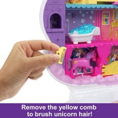 Polly Pocket Tek Boynuzlu Atın Gökkuşağı Salonu HKV51