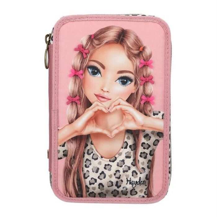 TOP Model 3 Katlı İçi Dolu Kalem Çantası Leoheart 413640