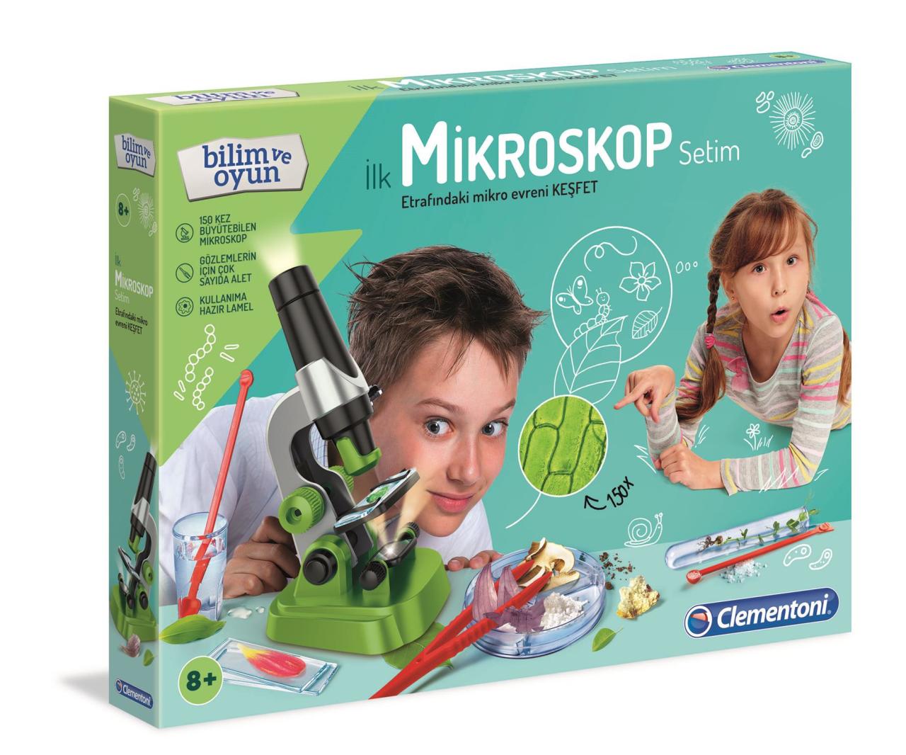 Clementoni Bilim ve Oyun İlk Mikroskop Setim