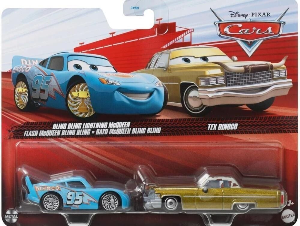 Cars İkili Karakter Araçlar BLING BLING LIGHTNING MCQUEEN&TEX DINOCO DXV99-JDH42