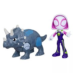 SPIDERMAN HERO DINO WEBS GHOST SPIDER&RHINO DINO G0122
