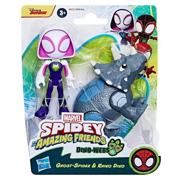 SPIDERMAN HERO DINO WEBS GHOST SPIDER&RHINO DINO G0122