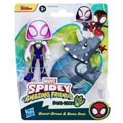 SPIDERMAN HERO DINO WEBS GHOST SPIDER&RHINO DINO G0122