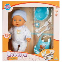 Sunman Oyuncak Bebelou Yemek Zamanı Sesli Bebek Seti 35 cm