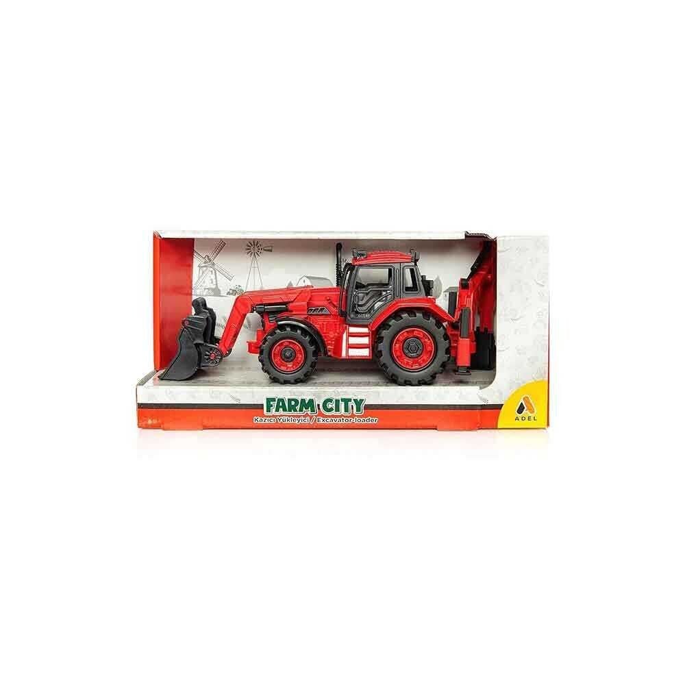 Adel Farm City Kazıcı Yükleyici Kırmızı