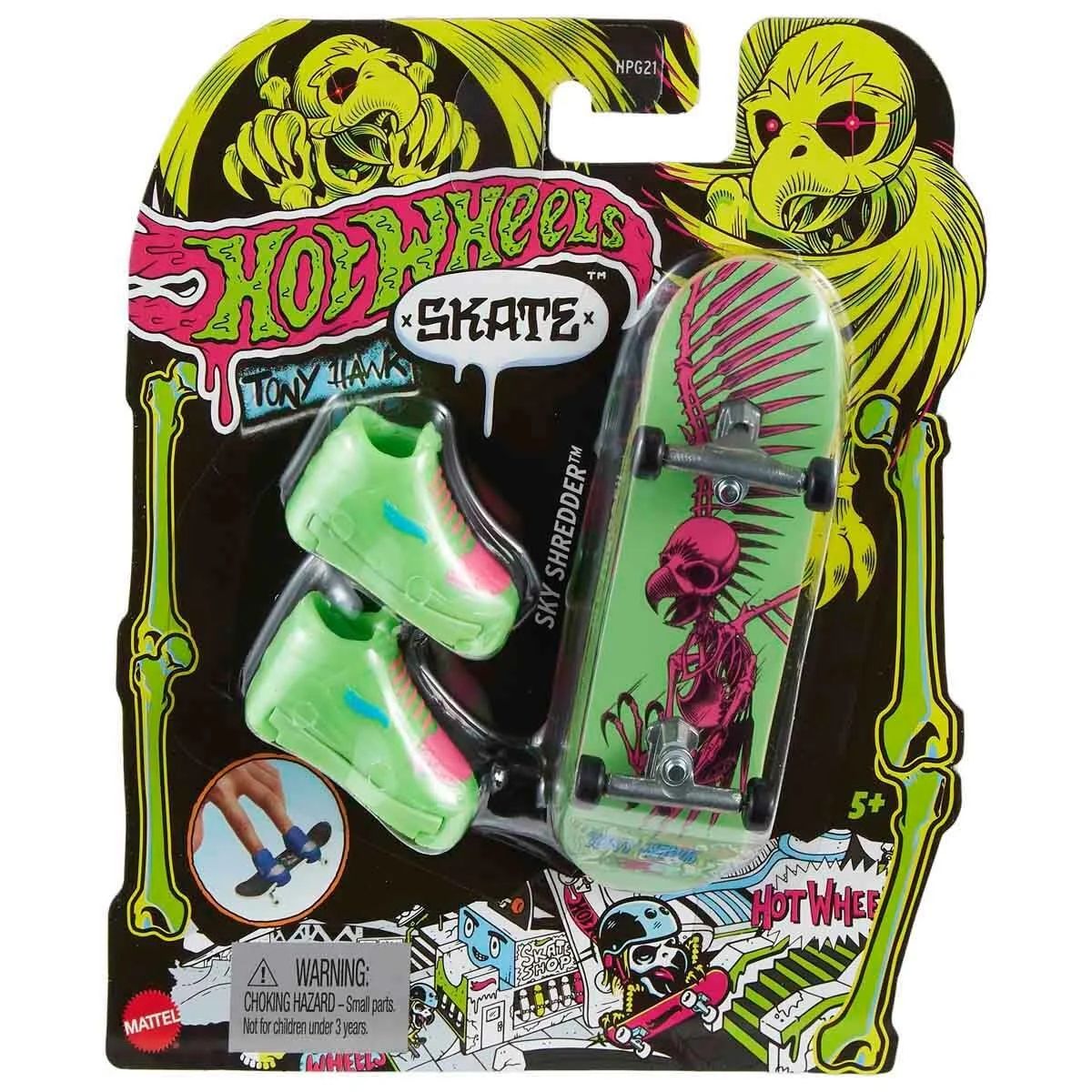 Hot Wheels Skate Parmak Kaykay ve Ayakkabı Paketleri HPG28