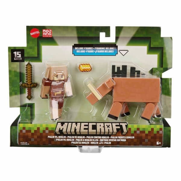 Minecraft Figürler İkili Paket Piglin vs. Hoglin HTN18
