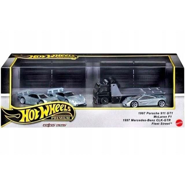 Hot Wheels Premium Collector Diorama 90s Supercars Set Porsche 911, CLK, McLaren JBM07