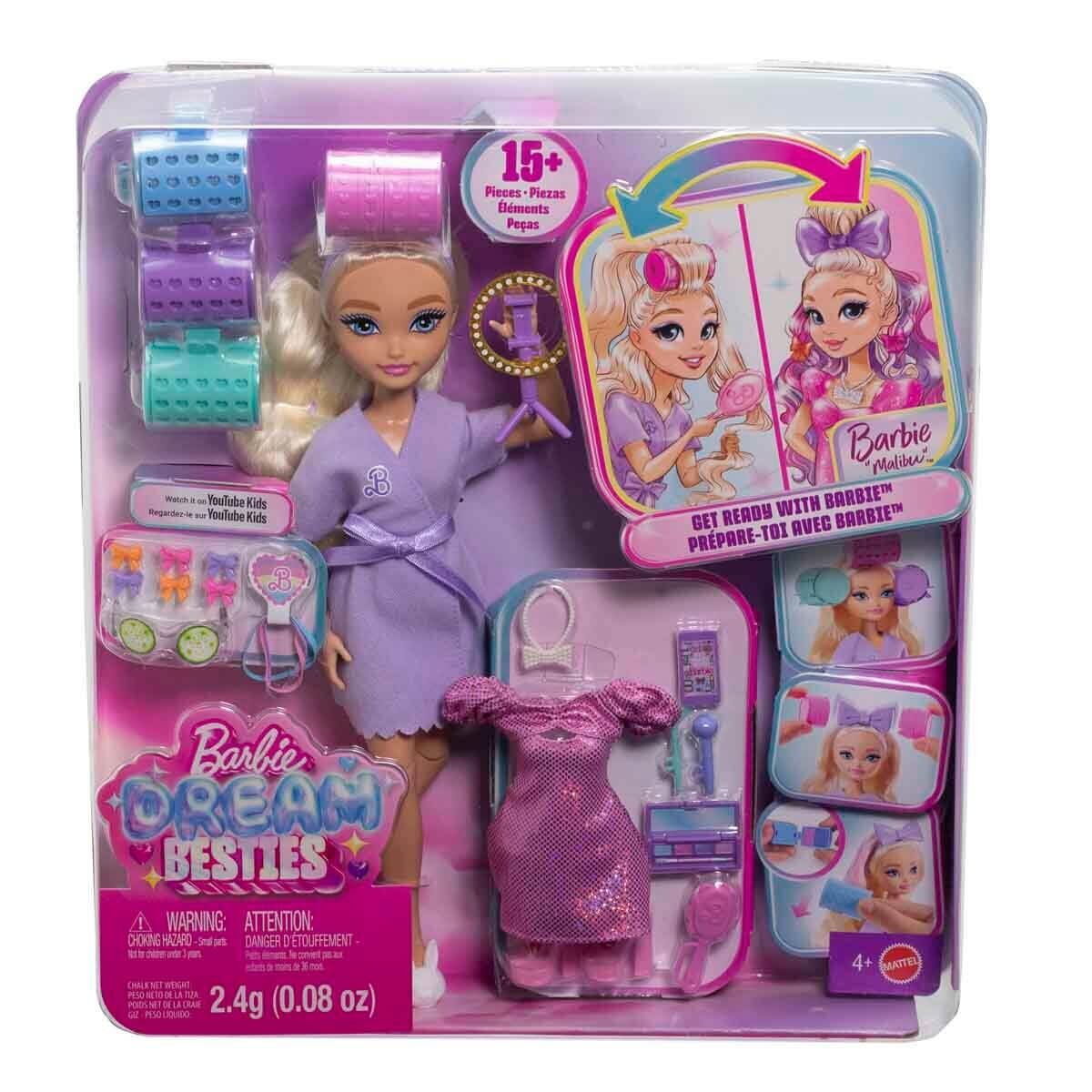 Barbie Dream Besties Malibu ile Akşam Eğlencesine Hazırlanma JGG38
