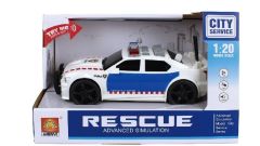 KZL Polis Arabası Sesli Işıklı Beyaz