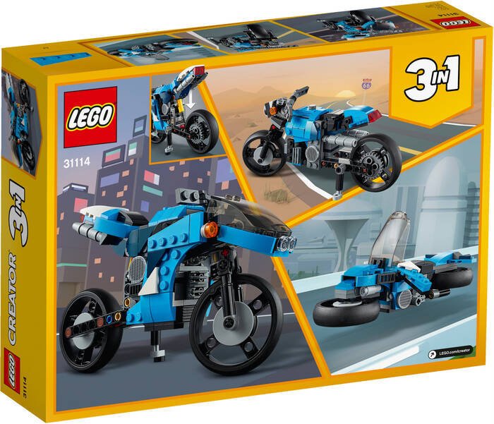 LEGO Creator 3'ü 1 Arada Süper Motosiklet 31114