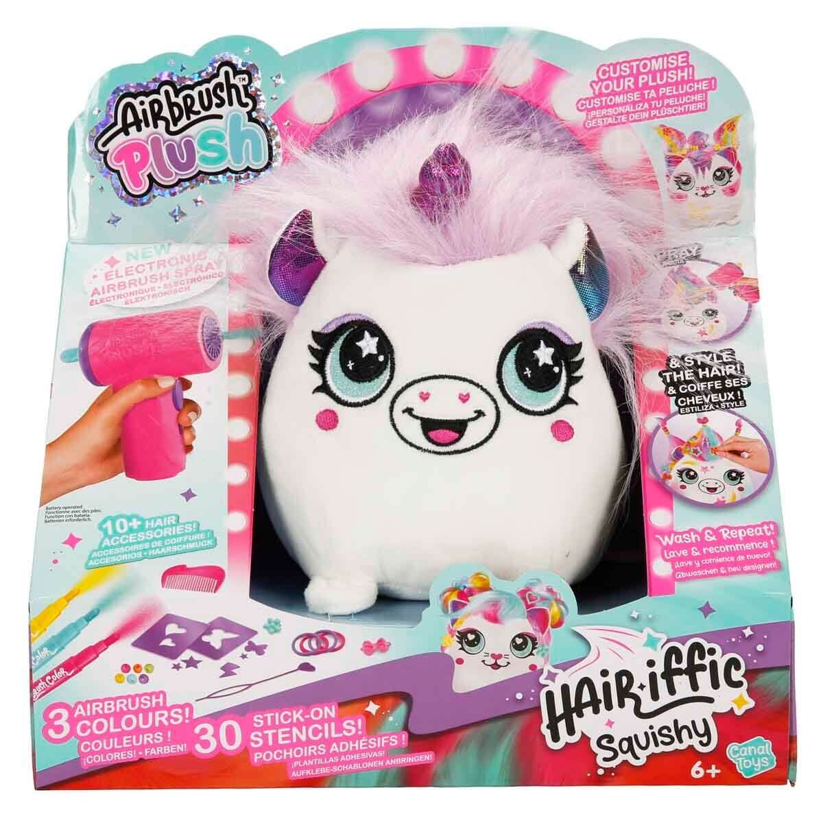 Airbrush Plush Hair'iffic Squishy Saç Tasarımı Oyun Seti